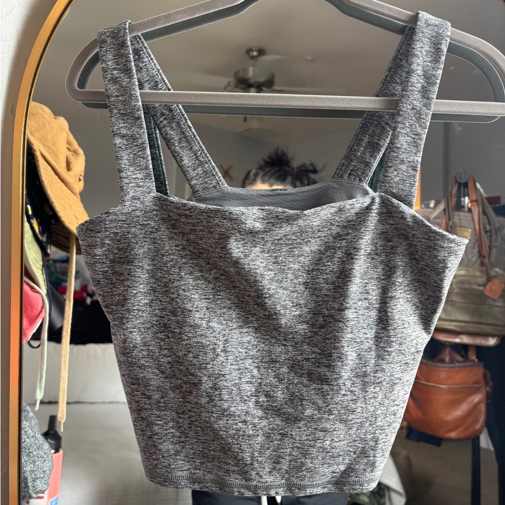 Heather Gray Cropped Tank Top